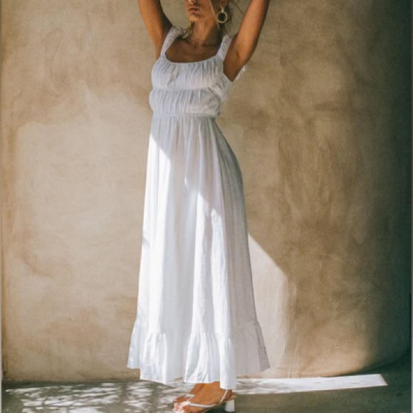 Sabo Skirt Fabi 100% Cotton White Dress, Xs